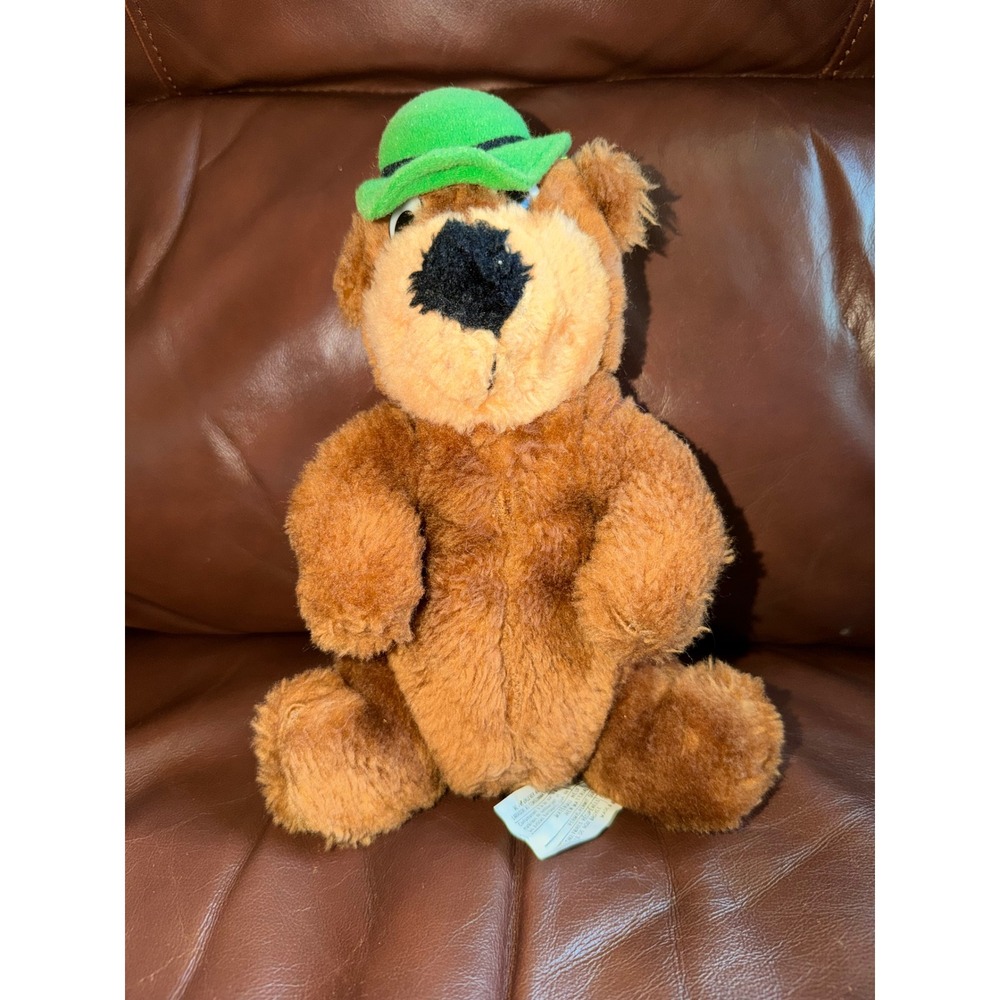 Mighty‎ Star 1980 Yogi Bear Plush Stuffed Animal Green Hat Vintage Collectible